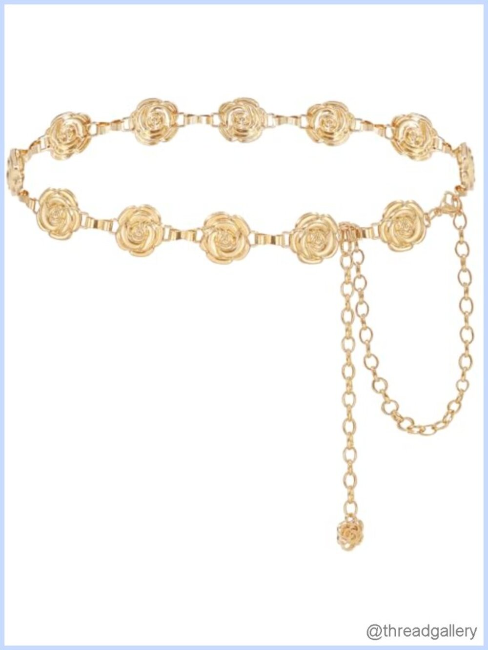 Alloy Flower Chain Waist Belt for Dresses